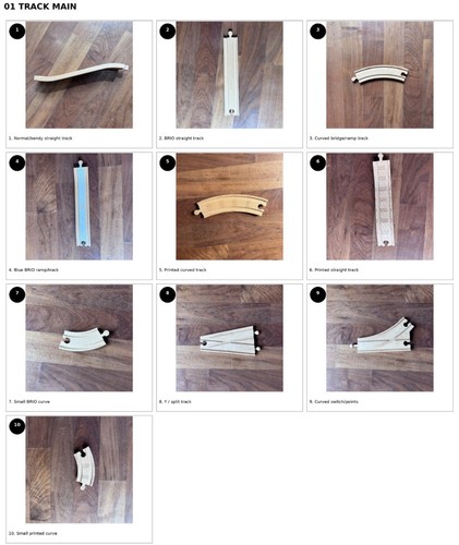 Wooden train set bundle - set, –